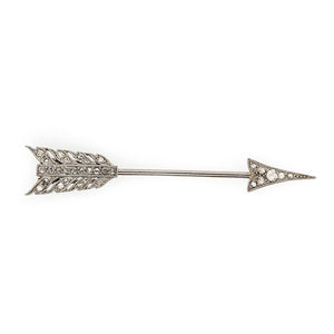 Edwardian Diamond Arrow Pin