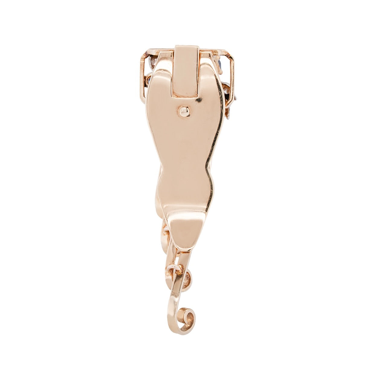 1940s Sapphire and Diamond Clip-Charlotte Sayers Antique Jewellery