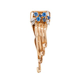 1940s Sapphire and Diamond Clip-Charlotte Sayers Antique Jewellery