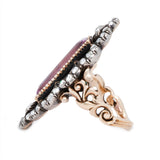 19th Century French Topaz & Rose Diamond Ring-Charlotte Sayers Antique Jewellery