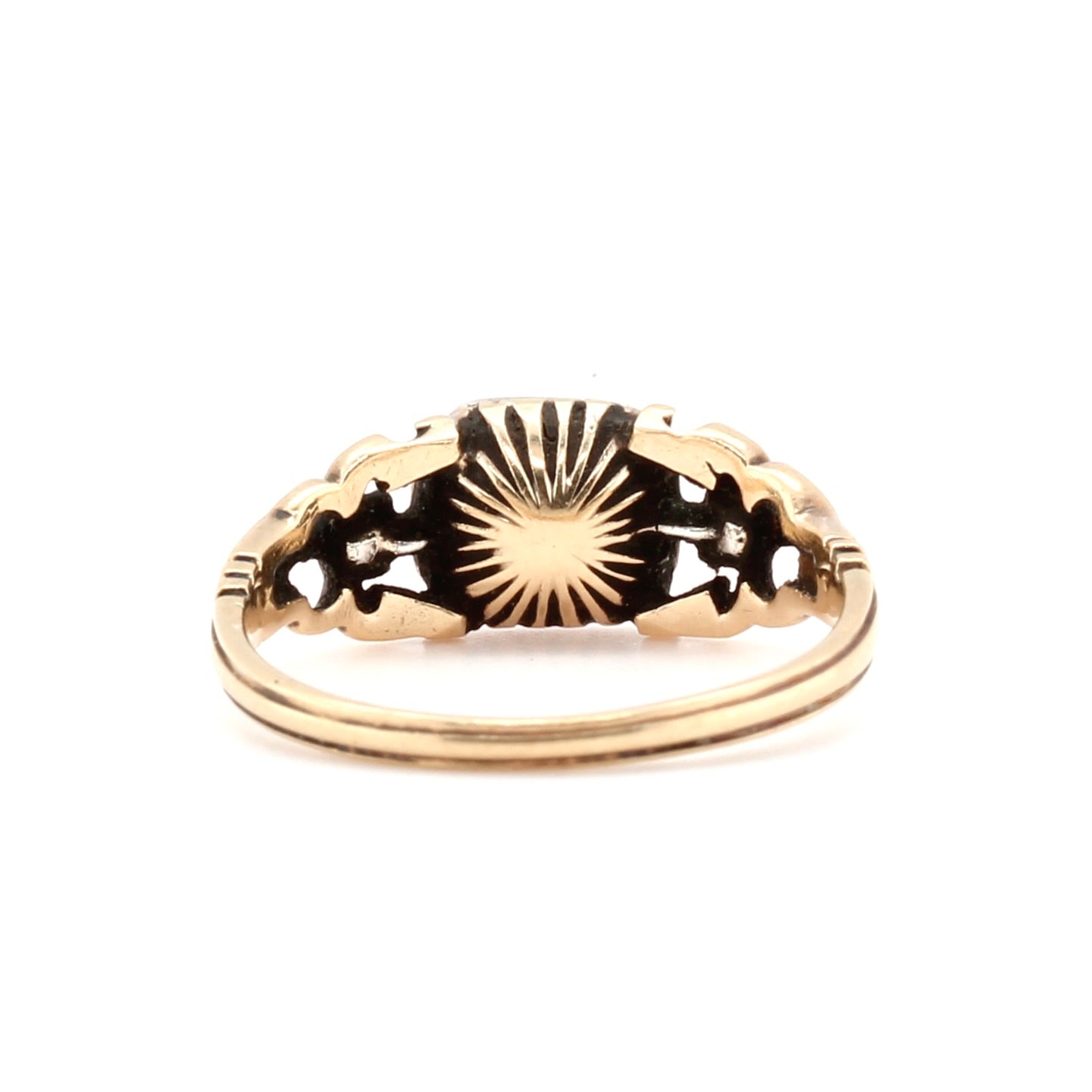 Georgian Garnet and Diamond Basket Ring