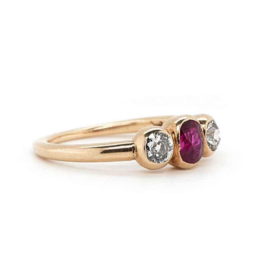Victorian Diamond and Ruby Ring