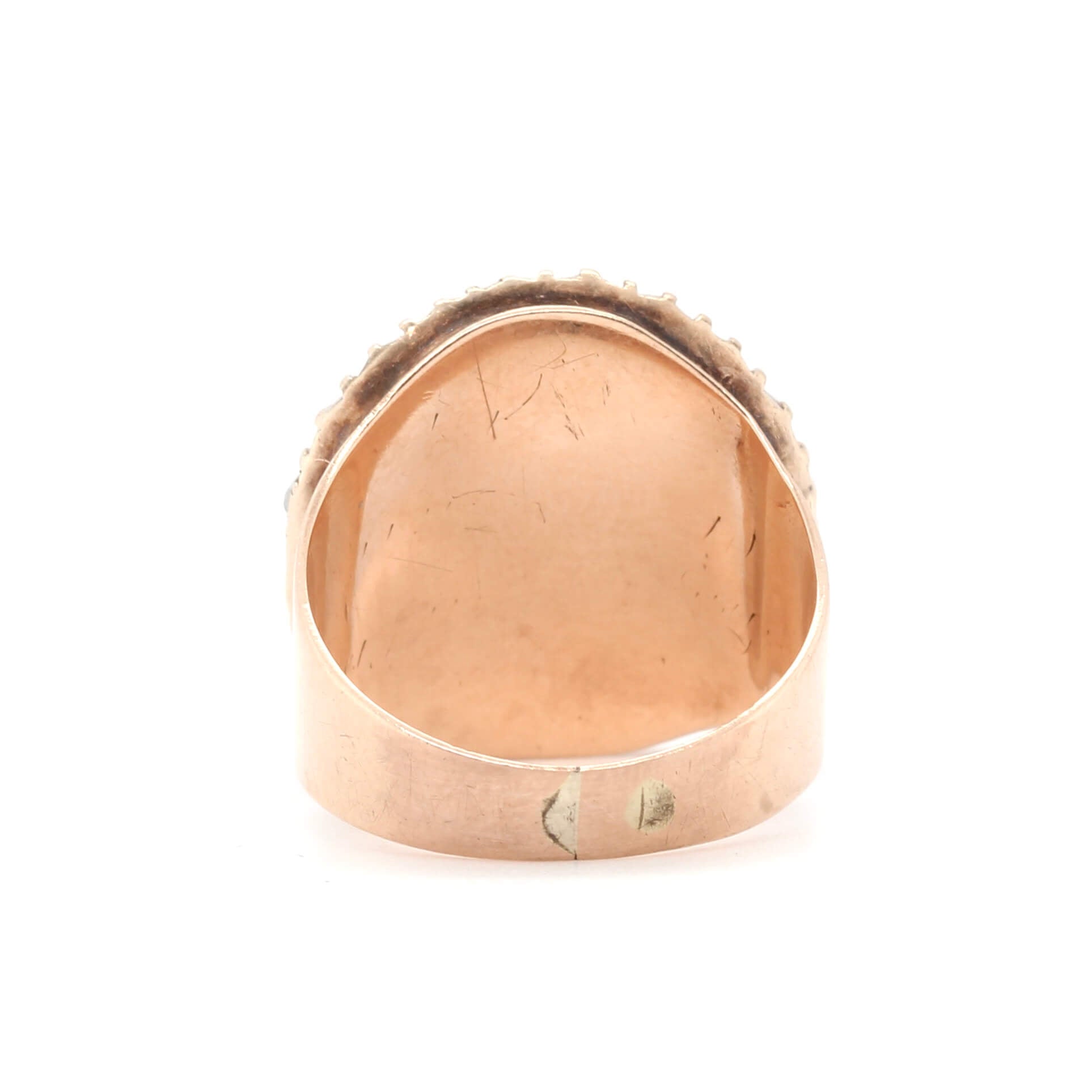 Georgian Enamel Pearl and Paste Ring
