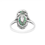 Art Deco Emerald and Diamond Ring-Charlotte Sayers Antique Jewellery