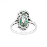 Art Deco Emerald and Diamond Ring-Charlotte Sayers Antique Jewellery
