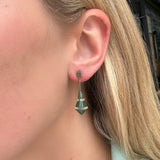 Art Deco Nephrite Earrings-Charlotte Sayers Antique Jewellery