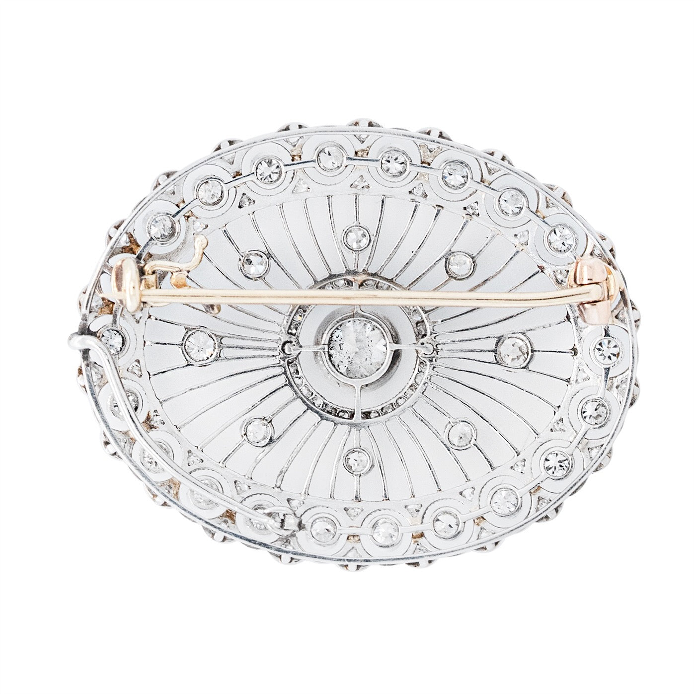 Art Deco Old European Cut Diamond Brooch-Charlotte Sayers Antique Jewellery