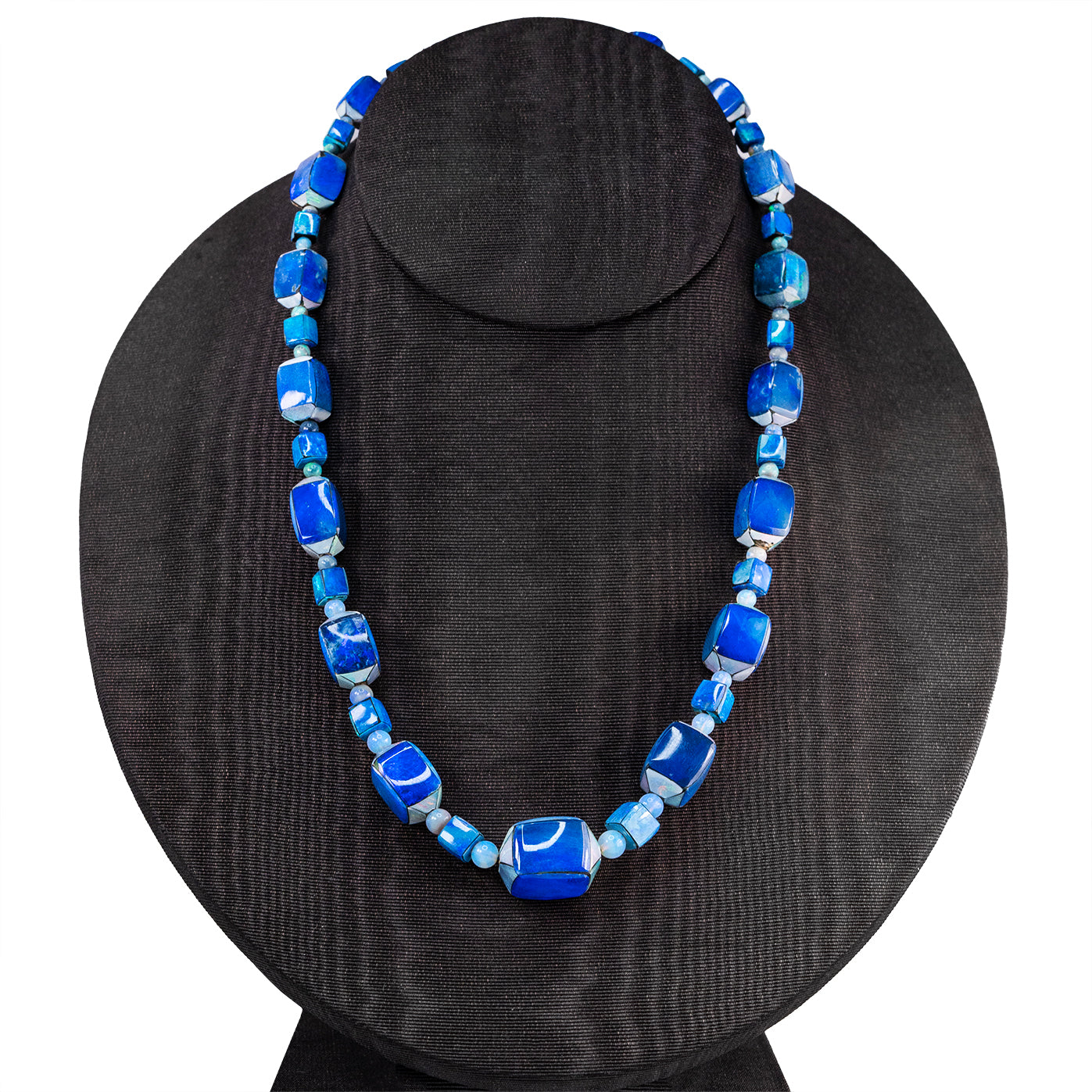 Art Deco Opal Bead Necklace-Charlotte Sayers Antique Jewellery