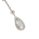 Art Deco Opal and Diamond Pendant-Charlotte Sayers Antique Jewellery