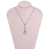 Art Deco Opal and Diamond Pendant-Charlotte Sayers Antique Jewellery