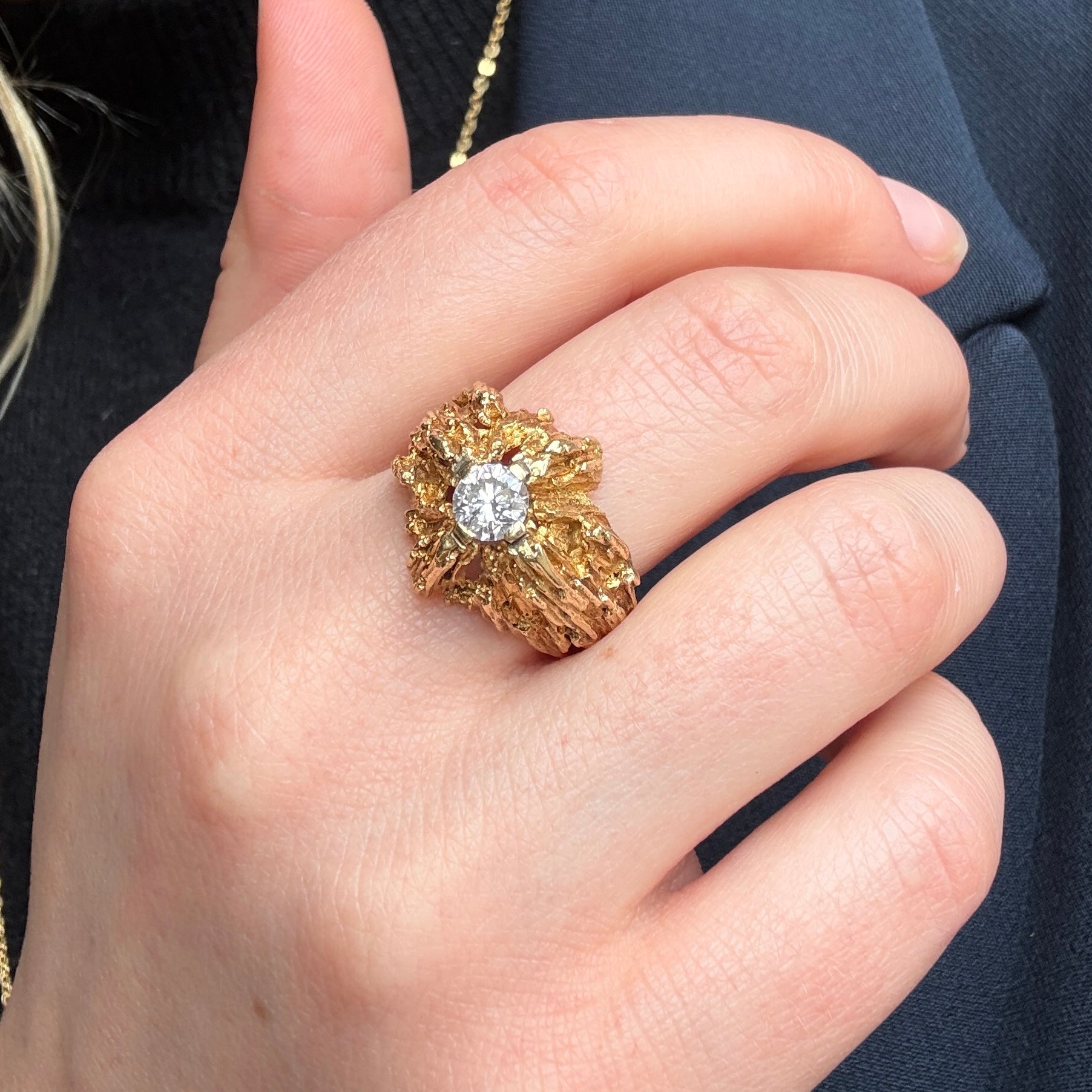 Brutalist Ring-Charlotte Sayers Antique Jewellery