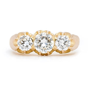 Victorian Diamond 3 Stone Ring