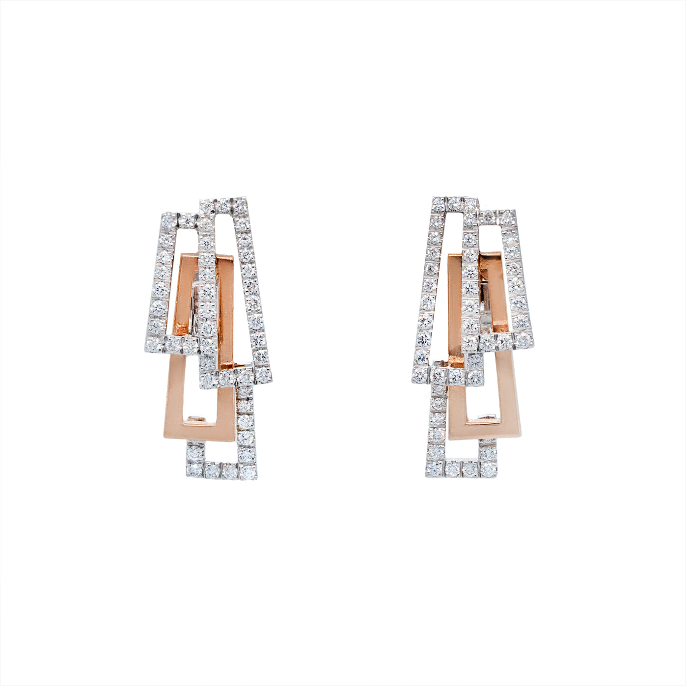 Chimento Diamond Earrings-Charlotte Sayers Antique Jewellery