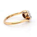 Double Flower Diamond Ring-Charlotte Sayers Antique Jewellery
