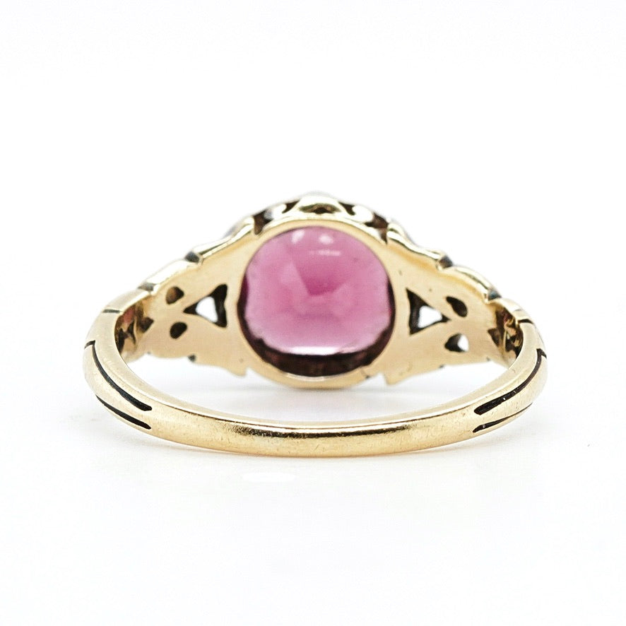 Early Victorian Garnet Ring-Charlotte Sayers Antique Jewellery