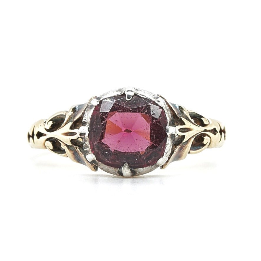 Early Victorian Garnet Ring-Charlotte Sayers Antique Jewellery