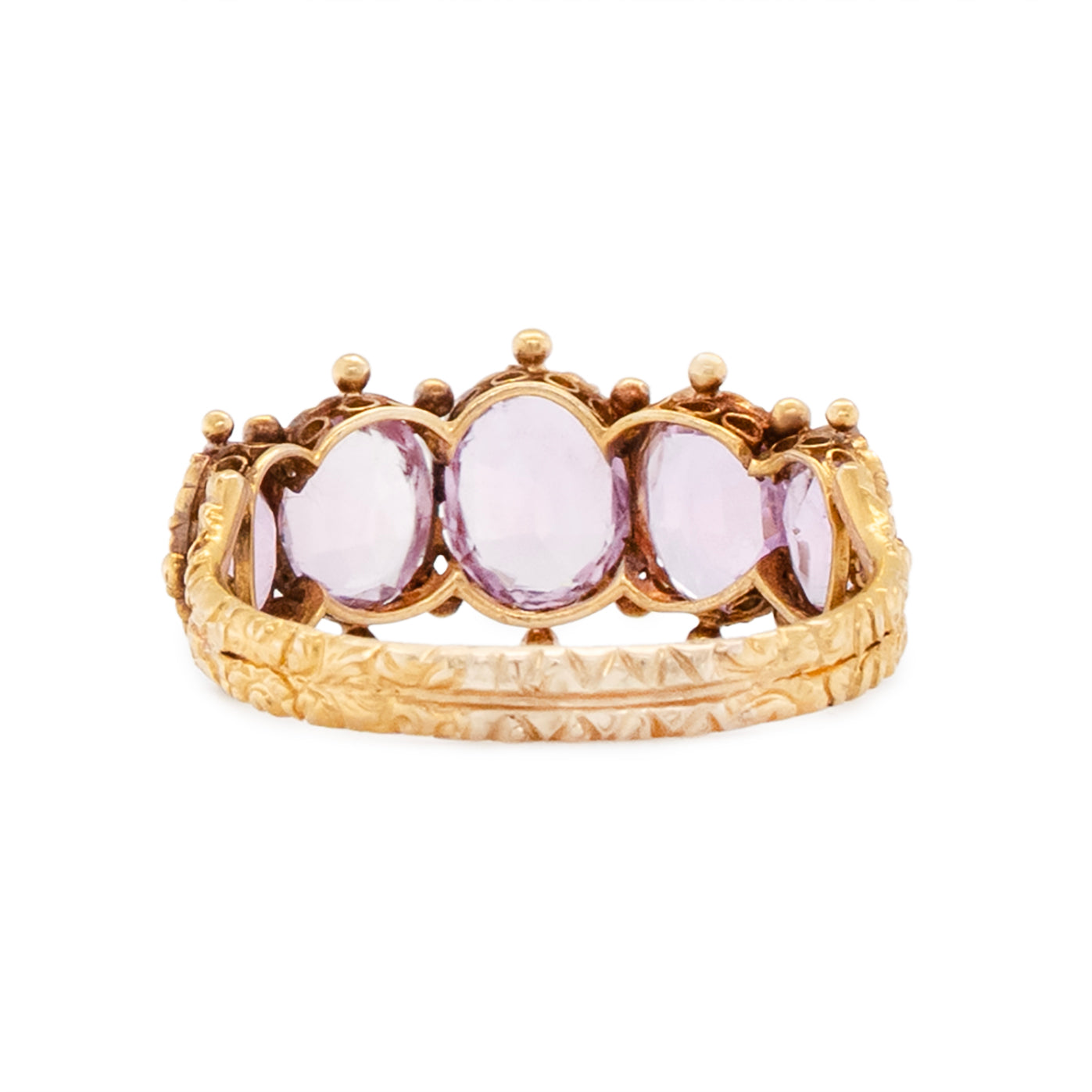 Early Victorian Pink Topaz Ring-Charlotte Sayers Antique Jewellery