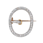 Edwardian Diamond Buckle Brooch-Charlotte Sayers Antique Jewellery
