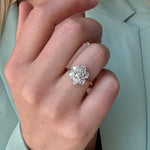 Edwardian Diamond Cluster Flower Ring-Charlotte Sayers Antique Jewellery