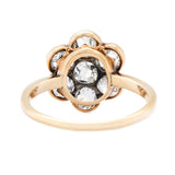 Edwardian Diamond Cluster Flower Ring-Charlotte Sayers Antique Jewellery