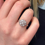 Edwardian Diamond and Platinum Circular Ring-Charlotte Sayers Antique Jewellery