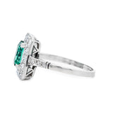 Edwardian Emerald and Diamond Ring-Charlotte Sayers Antique Jewellery