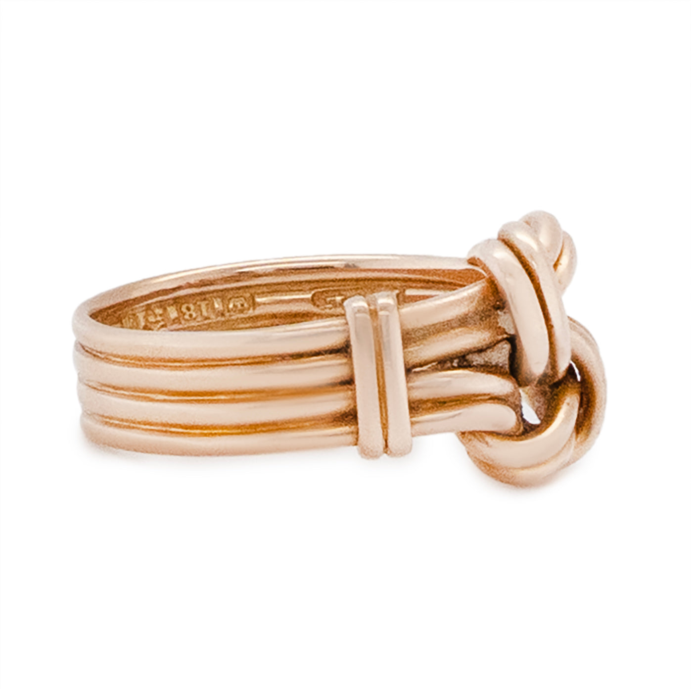 Edwardian Gold Knot Ring-Charlotte Sayers Antique Jewellery
