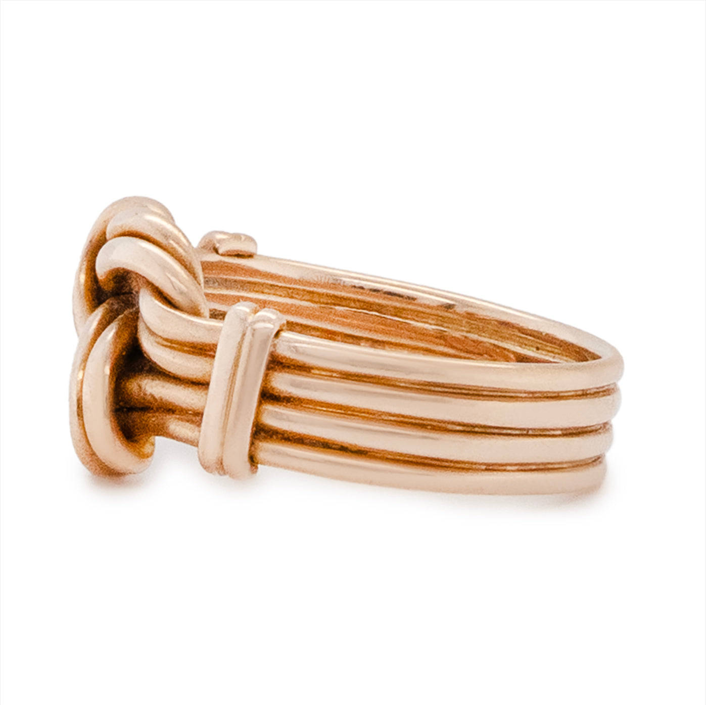 Edwardian Gold Knot Ring-Charlotte Sayers Antique Jewellery
