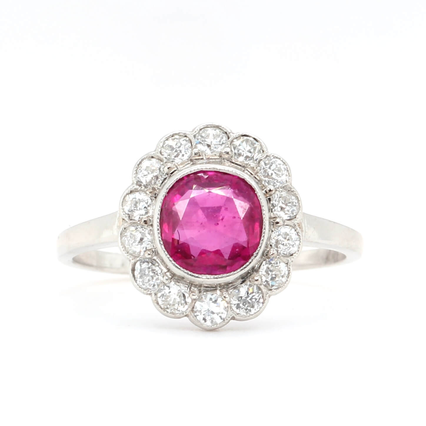 Edwardian Ruby and Diamond Ring Charlotte Sayers Antique Jewellery