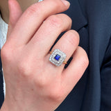 Edwardian Sapphire and Diamond Ring-Charlotte Sayers Antique Jewellery