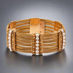 French Second Empire Pearl and Gold Bracelet-Charlotte Sayers Antique Jewellery