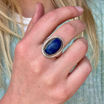 Georg Jensen Lapis Lazuli Ring-Charlotte Sayers Antique Jewellery