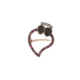 George III Witch's Heart brooch-Charlotte Sayers Antique Jewellery