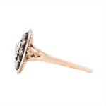 Georgian Blue Enamel and Diamond Ring-Charlotte Sayers Antique Jewellery