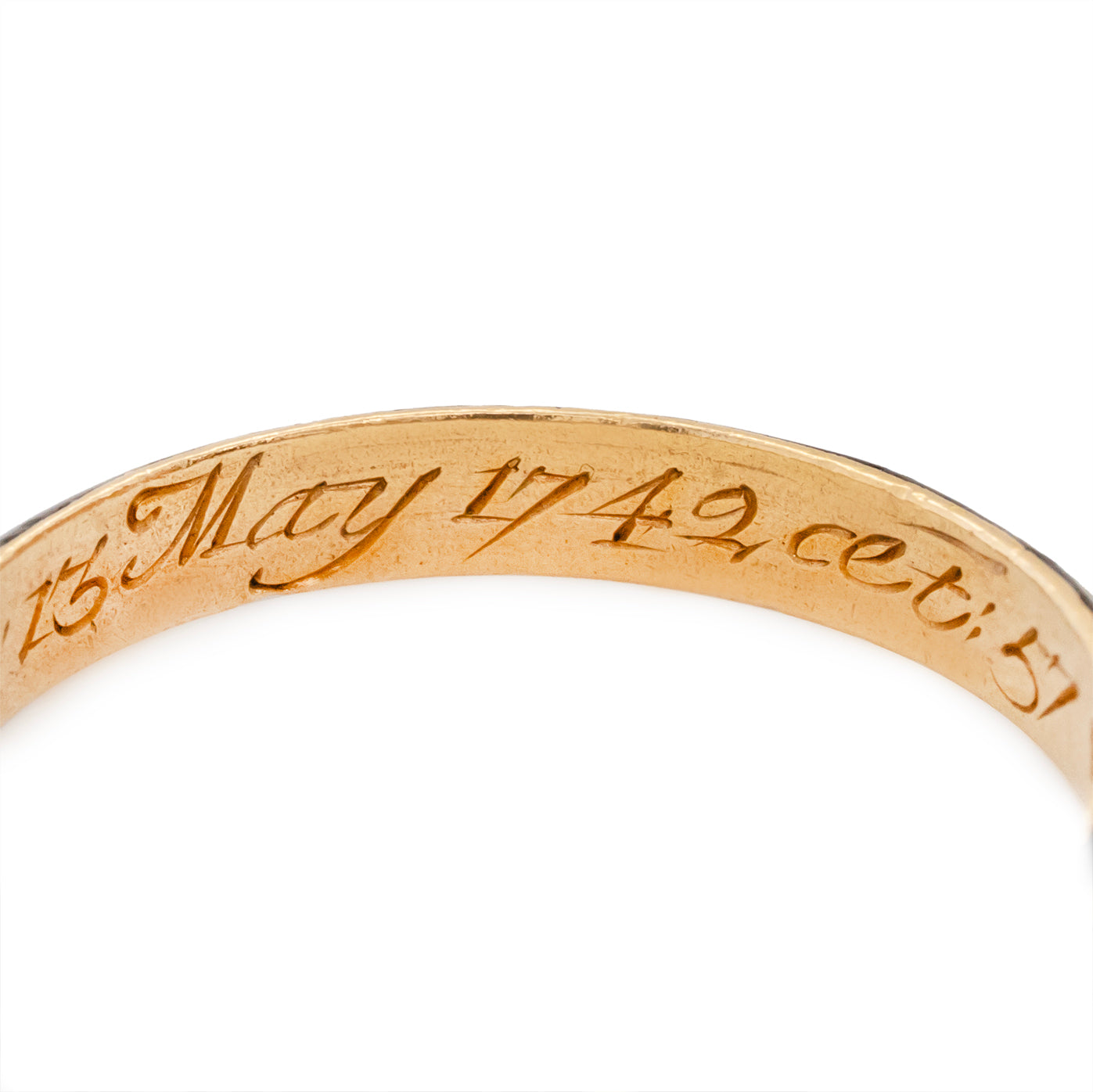 Georgian Charles Wheatly Enamel Skeleton Ring-Charlotte Sayers Antique Jewellery