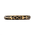 Georgian Charles Wheatly Enamel Skeleton Ring-Charlotte Sayers Antique Jewellery