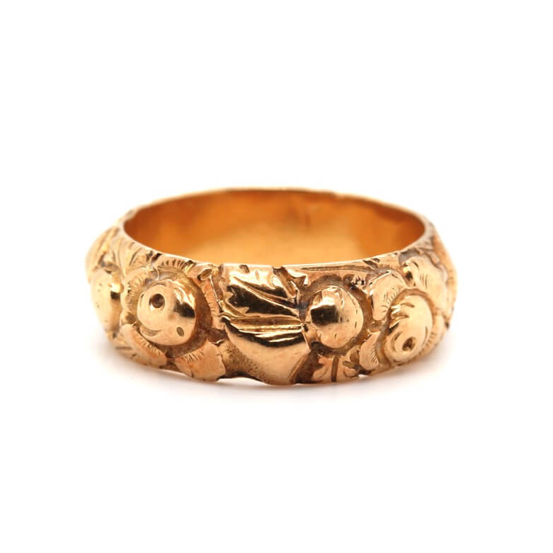 Georgian Chased Ring-Charlotte Sayers Antique Jewellery