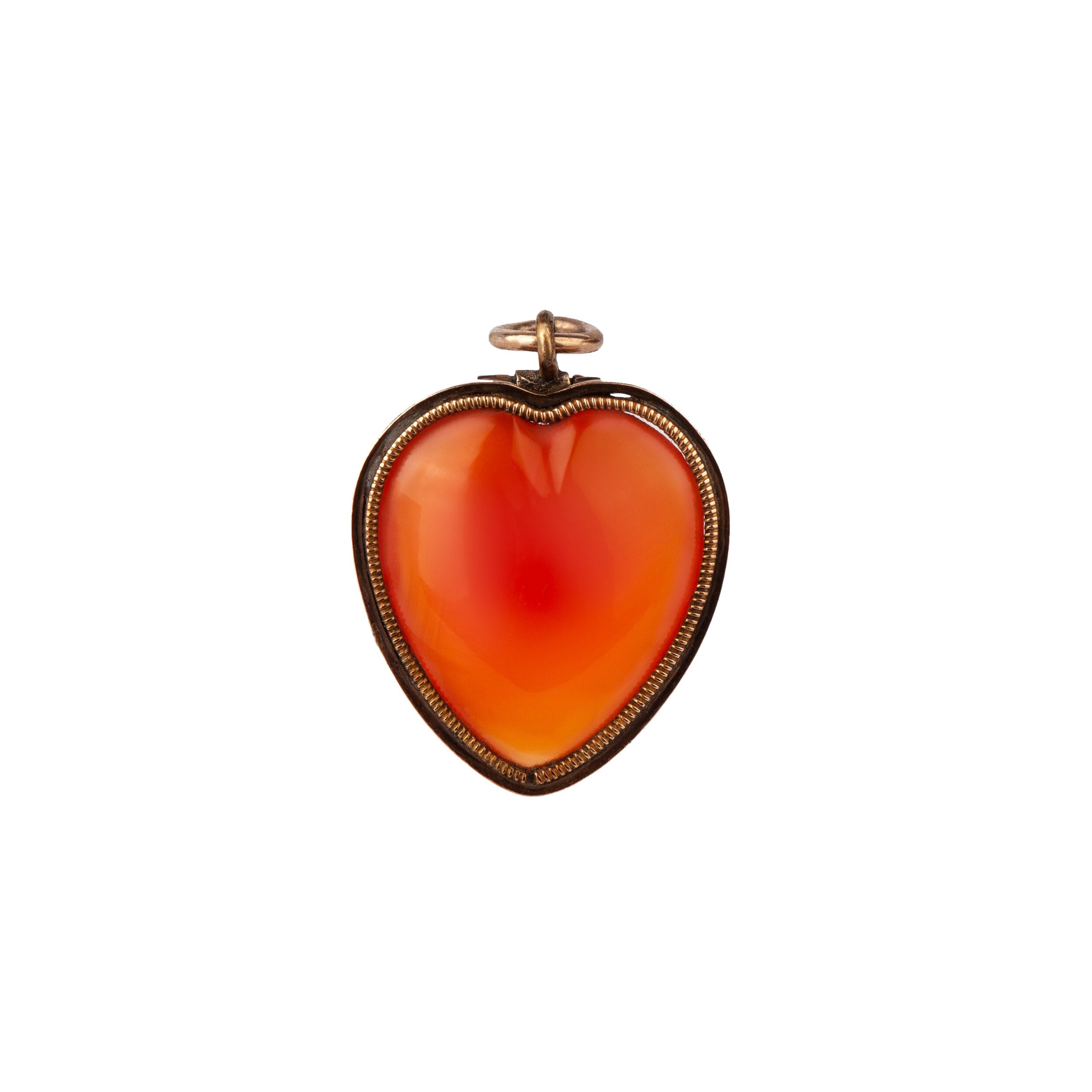 Georgian Cornelian Heart Pendant-Charlotte Sayers Antique Jewellery