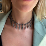 Georgian Cut Steel Necklace-Charlotte Sayers Antique Jewellery