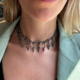 Georgian Cut Steel Necklace-Charlotte Sayers Antique Jewellery