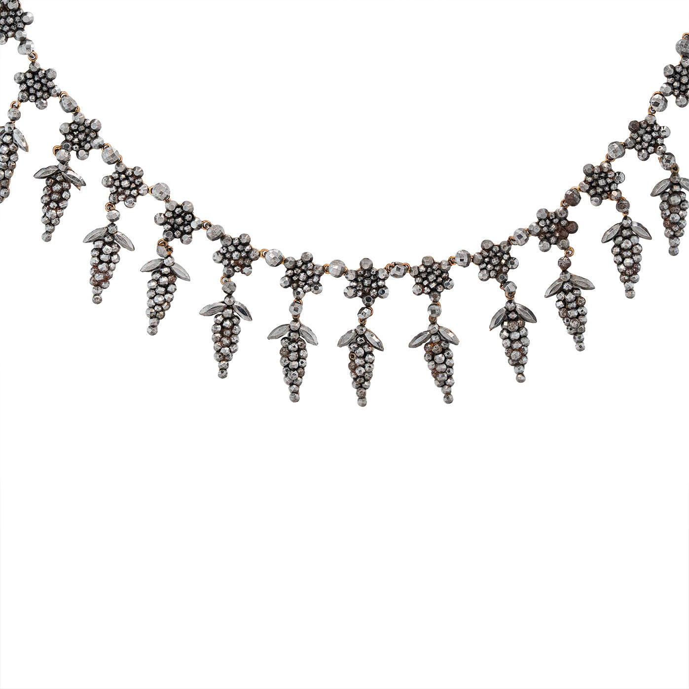 Georgian Cut Steel Necklace-Charlotte Sayers Antique Jewellery