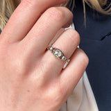 Georgian Diamond Basket Ring-Charlotte Sayers Antique Jewellery