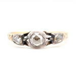 Georgian Diamond Basket Ring-Charlotte Sayers Antique Jewellery