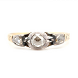 Georgian Diamond Basket Ring-Charlotte Sayers Antique Jewellery