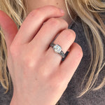 Georgian Diamond Cushion Cut Ring-Charlotte Sayers Antique Jewellery