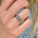 Georgian Diamond Three Row Ring-Charlotte Sayers Antique Jewellery