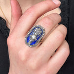 Georgian Enamel & Diamond Ring-Charlotte Sayers Antique Jewellery