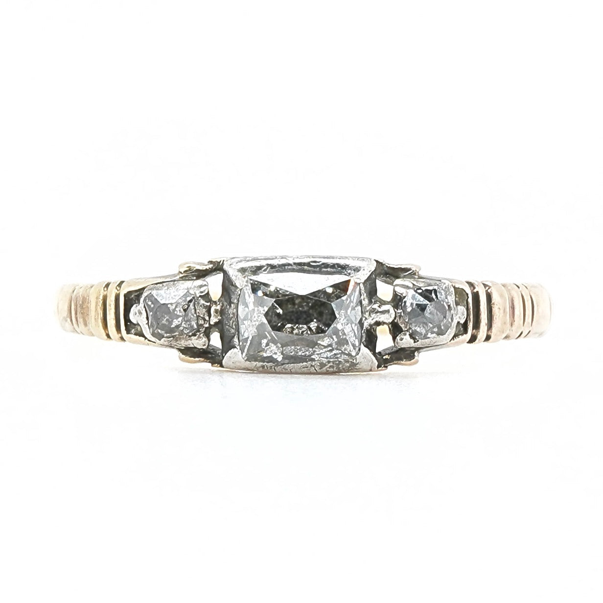 Georgian Foil Backed Diamond Ring-Charlotte Sayers Antique Jewellery