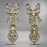 Georgian Iberian Chrysoberyl Earrings-Charlotte Sayers Antique Jewellery