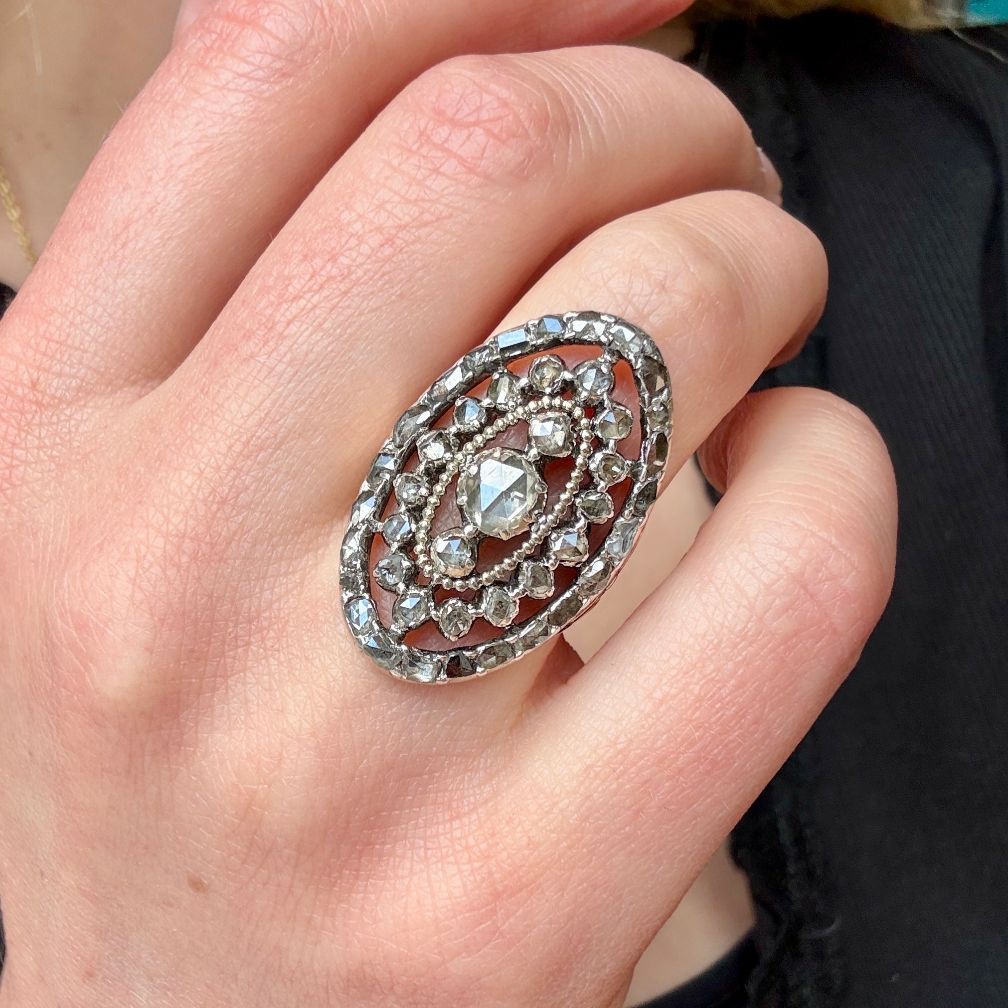 Georgian Marquise Shaped Ring-Charlotte Sayers Antique Jewellery